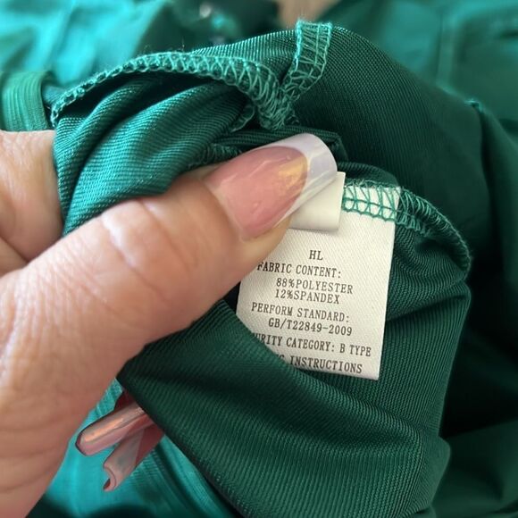 Solid Ruched Split Thigh Satin Sexy Cami Ruched Dress - Picture 11 of 11